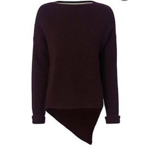 Brochu Walker Thandee Asymmetrical Oxblood Maroon Sweater Size Medium